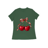Cherry Ribbon — Women's Regular T-shirt - Olive Green