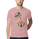 Coffee Arc — Regular Unisex T-shirt in Dusty Rose — model