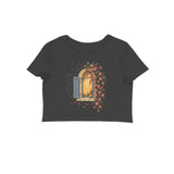 Rain Garden — Women's Crop Top - Black
