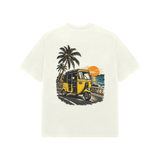 Coastal Auto — Premium Oversized T-shirt in Ivory — model