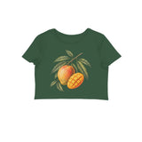 Mango Season — Women's Crop Top - Olive Green