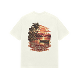 Dawn Contours — Premium Oversized T-shirt in Ivory — model