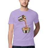 Coffee Arc — Regular Unisex T-shirt in Lavender — model