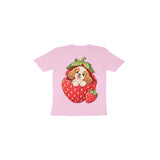 Strawberry Puppy — Toddler T-shirt - Light Pink