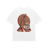Festival Portrait — Premium Oversized T-shirt in White — model