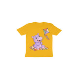 Hippo Kite Picnic — Toddler T-shirt - Golden Yellow