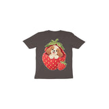 Strawberry Puppy — Toddler T-shirt - Charcoal Grey