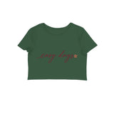 Easy Days — Women's Crop Top - Olive Green