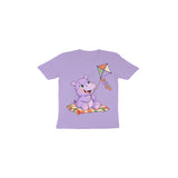 Hippo Kite Picnic — Toddler T-shirt - Iris Lavender