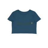 Little by Little — Women's Crop Top - Navy Blue
