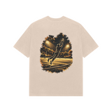 Boundary Catch — Premium Oversized T-shirt in Beige — model