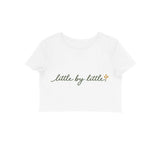 Little by Little — Women's Crop Top - White