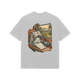 Window Seat — Premium Oversized T-shirt in Light Grey — model