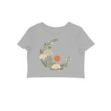 Fern Eclipse — Women's Crop Top - Melange Grey