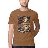 Rann Reflections — Regular Unisex T-shirt in Chocolate — model