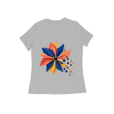 Pixel Petal — Women's Regular T-shirt - Melange Grey