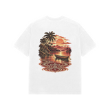 Dawn Contours — Premium Oversized T-shirt in White — model