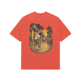 Gully Hour — Premium Oversized T-shirt in Burgundy — model