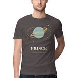 Orbit Prince — Regular Unisex T-shirt in Charcoal — model