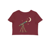 Stargazer — Women's Crop Top - Maroon