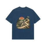 Scenic Circuit — Premium Oversized T-shirt in Navy — model