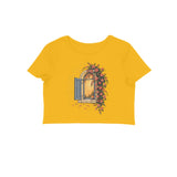 Rain Garden — Women's Crop Top - Golden Yellow