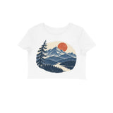 Mountain Air — Women's Crop Top - White