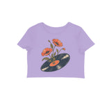 Vinyl Garden — Women's Crop Top - Iris Lavender
