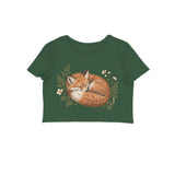 Foxglove Nap — Women's Crop Top - Olive Green