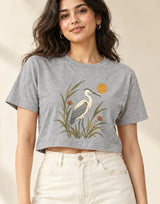 Meadow Heron — Women's Crop Top