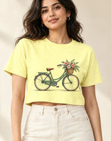 Market Bicycle — Women's Crop Top