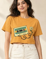 Mixtape Meadow — Women's Crop Top