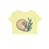 Ocean Jewel — Women's Crop Top - Butter Yellow