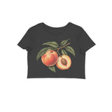 Peach Season — Women's Crop Top - Black