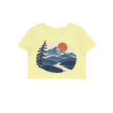 Mountain Air — Women's Crop Top - Butter Yellow