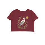 Meadow Heron — Women's Crop Top - Maroon