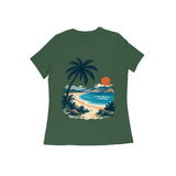 Coastal Pause — Women's Regular T-shirt - Olive Green