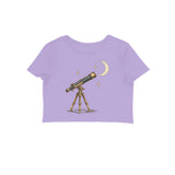 Stargazer — Women's Crop Top - Iris Lavender