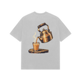 First Pour — Premium Oversized T-shirt in Light Grey — model