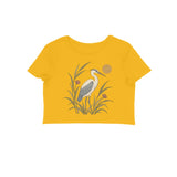 Meadow Heron — Women's Crop Top - Golden Yellow