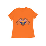 Hands Heart Sunset — Women's Regular T-shirt - Orange