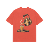 First Pour — Premium Oversized T-shirt in Burgundy — model