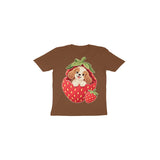 Strawberry Puppy — Toddler T-shirt - Coffee Brown