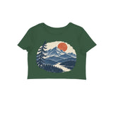 Mountain Air — Women's Crop Top - Olive Green