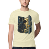 Fridge Glow — Regular Unisex T-shirt in Sand — model