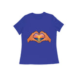 Hands Heart Sunset — Women's Regular T-shirt - Royal Blue