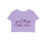 Good Things — Women's Crop Top - Iris Lavender