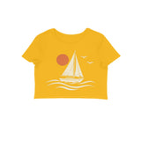 Sail Away — Women's Crop Top - Golden Yellow