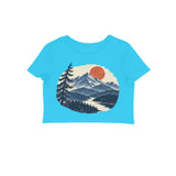 Mountain Air — Women's Crop Top - Sky Blue