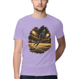 Boundary Catch — Regular Unisex T-shirt in Lavender — model